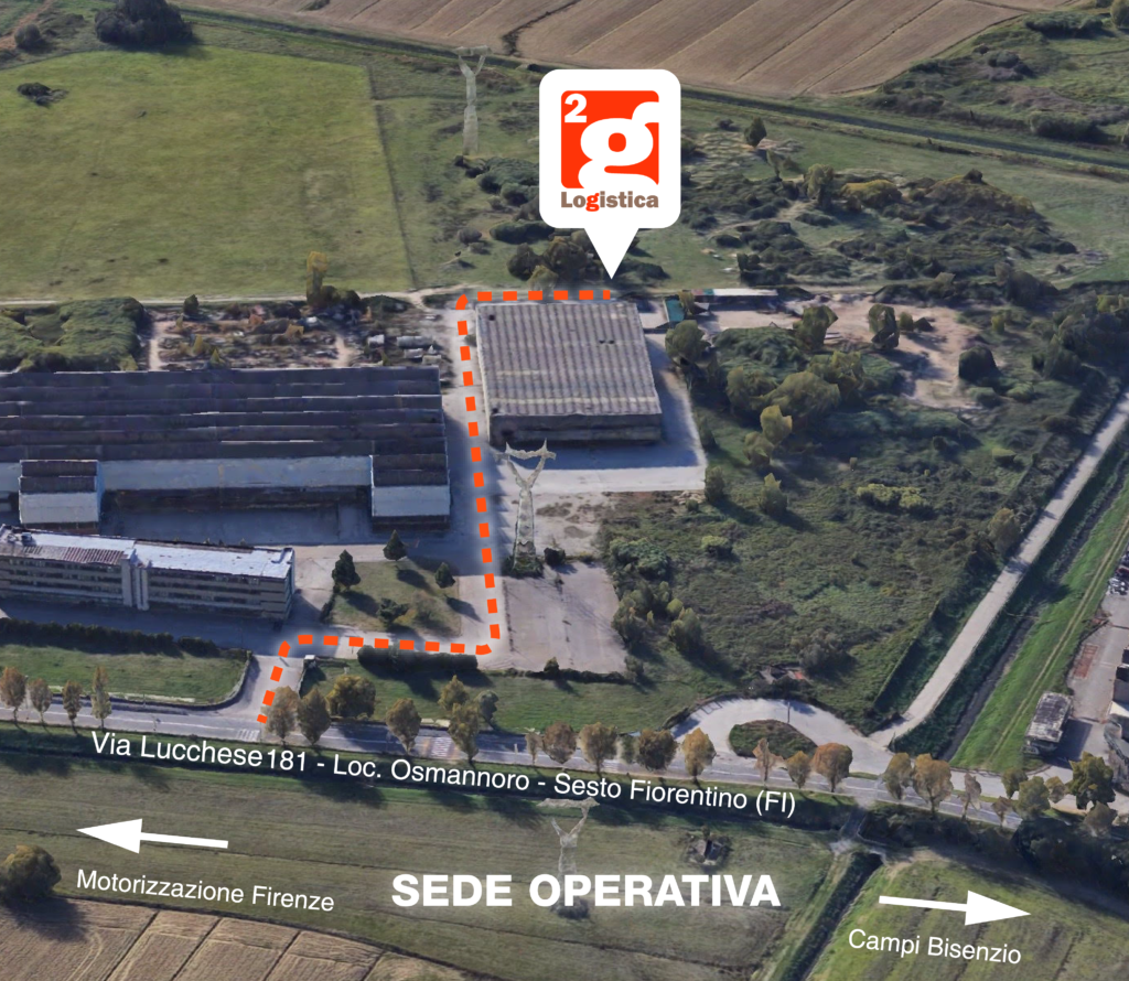 Come raggiungerci - Mappa sede operativa 2G logistica - Firenze - Toscana